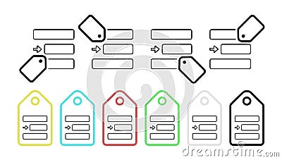 Editorial, right alignment vector icon in tag set illustration for ui and ux, website or mobile application Vector Illustration