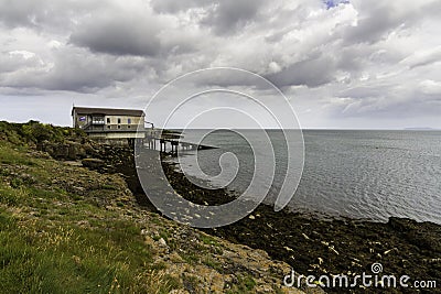 Editorial, RNLI Lifeboat station at Melfre, Anglesey Editorial Stock Photo
