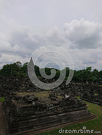 Editorial, ruins of thousand temple or candi sewu, 05 november 2022, yogyakarta, tourist seen Editorial Stock Photo
