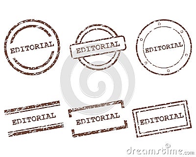 Editorial stamps Vector Illustration