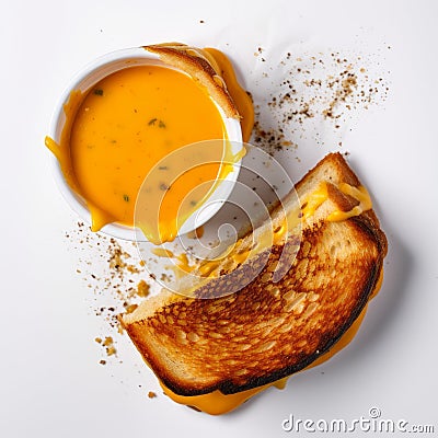 Editorial-style Grilled Cheese Photo Stock Photo