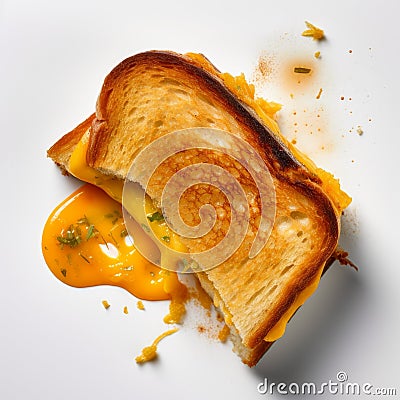 Editorial-style Grilled Cheese Photo With Refreshing Emotion Stock Photo