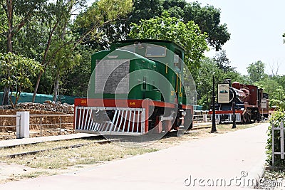 Editorial: 16th May 2015: New Delhi, India, National Rail Museum: Museum hosts rail engines & cabins from rich history of India Editorial Stock Photo