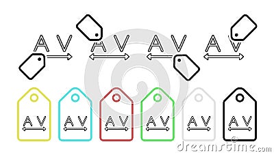 Editorial, tracking vector icon in tag set illustration for ui and ux, website or mobile application Vector Illustration