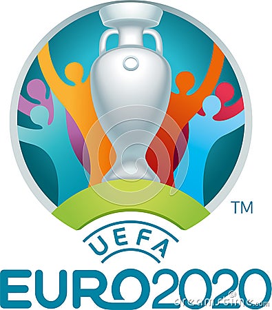 Editorial - UEFA Euro 2020 logo Editorial Stock Photo