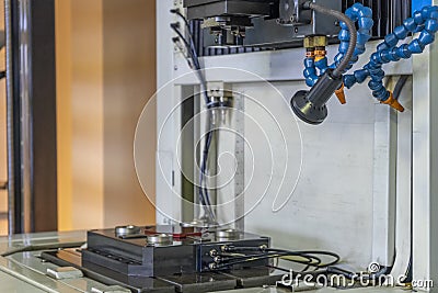 EDM Machine in runing working on job Stock Photo