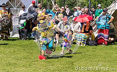 Edmonton, Canada August 5, 2019: Edmonton Heritage Festival chicken dance Editorial Stock Photo