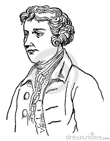 Edmund Burke, vintage illustration Vector Illustration