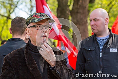 Eduard Limonov, russian nationalist writer and political dissident, founder and former leader of the banned National Bolshevik Par Editorial Stock Photo