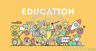 Eduation illustartion concept. Vector Illustration