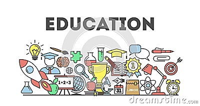 Eduation illustartion concept. Vector Illustration