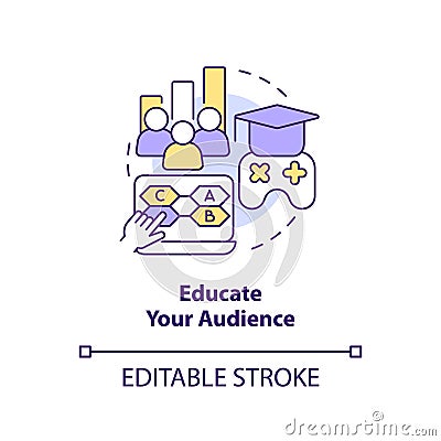 Educate your audience concept icon Vector Illustration