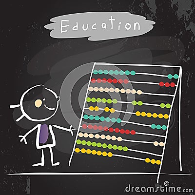 Education abacus kid Vector Illustration