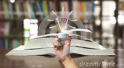 Education book idea concept library brightness of light Stock Photo