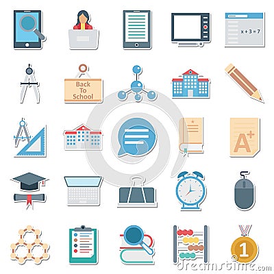 Education Color Isolated Vector Icons Editable Best For Education Projects Vector Illustration