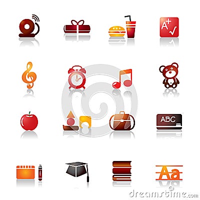 Education Colorful Icons Stock Photo