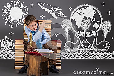 Education concept. Imagination and fantasies Stock Photo