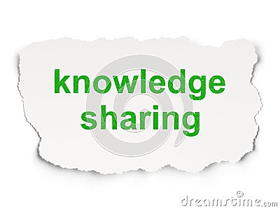 Education concept: Knowledge Sharing on Paper background Stock Photo