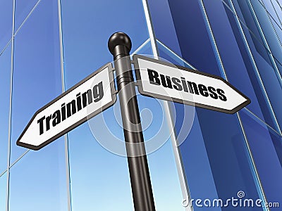 Education concept: sign Business Training on Stock Photo