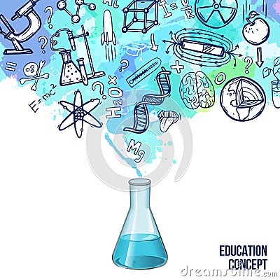 Education Concept Sketch Vector Illustration