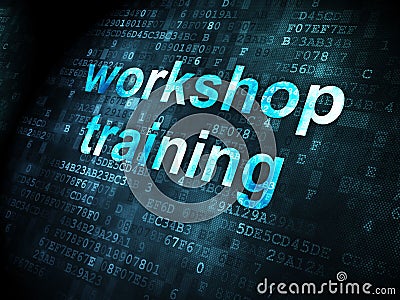 Education concept: Workshop Training on digital background Stock Photo