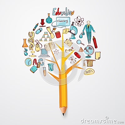 Education Doodle Concept Vector Illustration