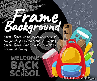 education frame background concept illustration vector design 4 Vector Illustration