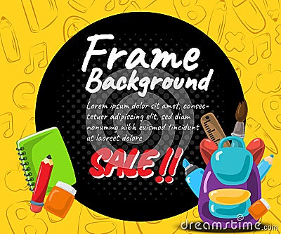 education frame background concept illustration vector design 1 Vector Illustration