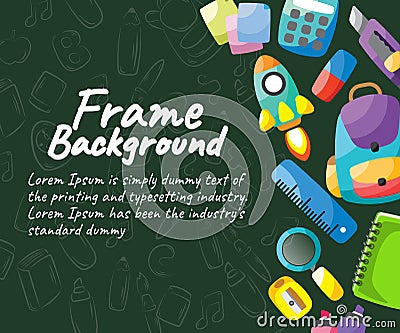 education frame background concept illustration vector design 7 Vector Illustration