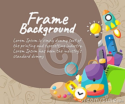 education frame background concept illustration vector design 8 Vector Illustration