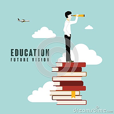 Education future vision Vector Illustration