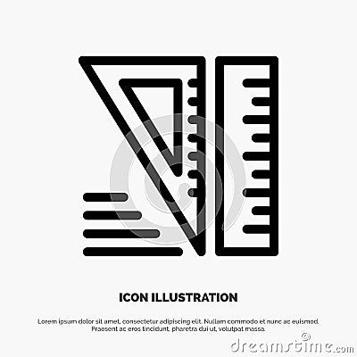 Education, Geometrical, Tools Line Icon Vector Vector Illustration