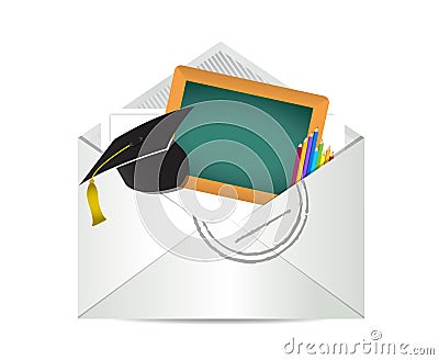 Education grades review letter illustration Cartoon Illustration