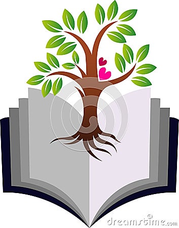 Education growth tree logo Vector Illustration