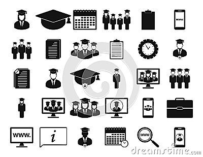 Education Icon set. Vector Illustration