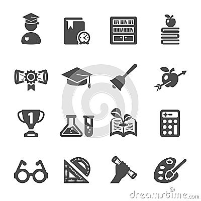 Education icon set 2, vector eps10 Vector Illustration