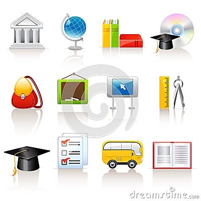 Education icons Vector Illustration