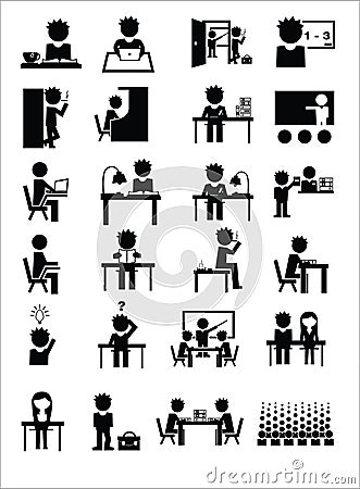 Education icons Vector Illustration