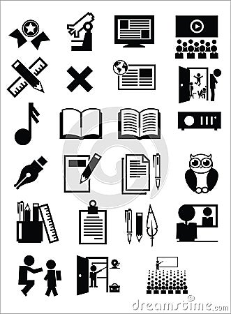 Education icons Vector Illustration