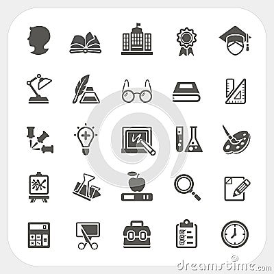 Education icons set Vector Illustration