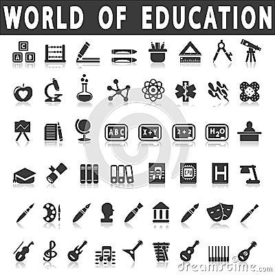 Education icons Vector Illustration