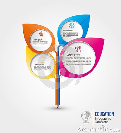 Education info graphic Template Design Vector Illustration