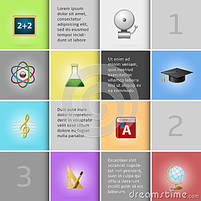 Education infographic elements Vector Illustration