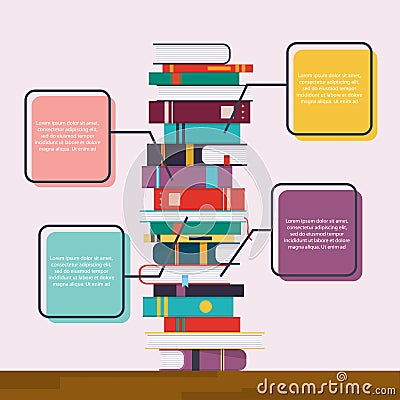 Education infographic. Flat design modern vector illustration co Vector Illustration