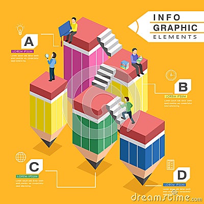 Education infographic template Vector Illustration