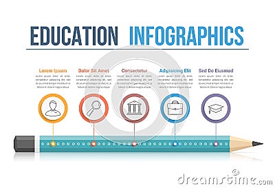 Education Infographics Vector Illustration