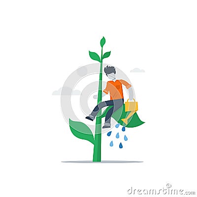 Education investment, self development Vector Illustration