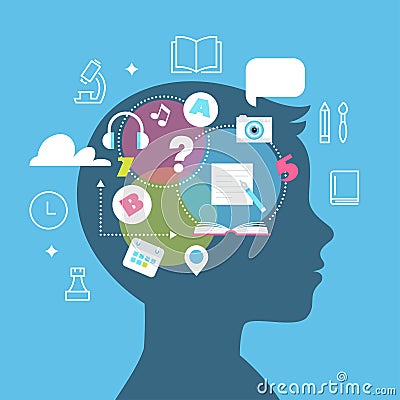 Education, Learning Styles, Memory and Learning Difficulties Concept Vector Illustration Vector Illustration