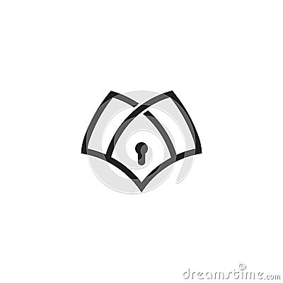 education lock security book symbol icon vector Vector Illustration