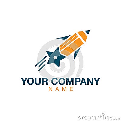 Education logo, Education Icon, Pencil, Open Book, rocket logo Vector Illustration